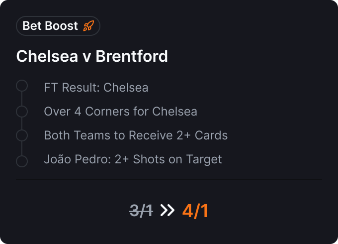 Bet boost promotion card